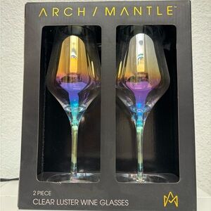 Clear Luster Wine Glasses - Iridescent (Set of 2)